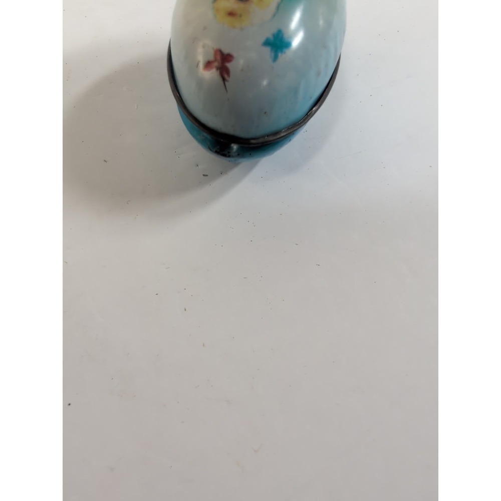Vintage Metal Egg Tin Litho Easter Candy Container Duck British Colony of Hong - Picture 5 of 6